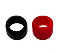 Gaine de protection en caoutchouc pour embouts hexagonaux de 6,35 mm, usure, convient à la plupart des marques, rouge ou noir (lot de 5) (B)