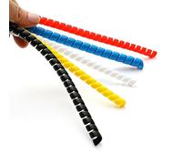 Gaine de protection en spirale, Câble d'enroulement de câble de 2 mètres, faisceau de câbles, caloduc, manchon de câble coloré, Tube d'enroulement, couvercle de Tube(Red,14mm inside diameter)