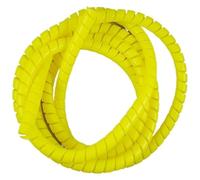 Gaine de protection en spirale for câbles de 2 mètres, 8 mm, 10 mm, 12 mm, 14 mm, 16 mm, ignifuge (rouge, diamètre intérieur 12 mm)(Yellow,8mm inside diameter)