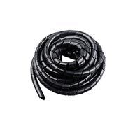 Gaine de protection en spirale ignifuge en polyéthylène pour PC, voiture, électronique (noir, 10 mm x 3 m)
