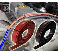 Gaine de protection pour tube de compartiment moteur de voiture Résistance à la chaleur UV huile essence Couleur rouge Diamètre disponible de 1 mm à 25 mm Vendu au mètre (ID 20 mm)