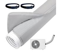 Gaine de Protection pour Tuyau de Climatisation | Enveloppe Isolante Pour Conduit De Climatisation | Manchon Isolant Imperméable 3 Couches Réglable pour Longévité Protection Énergétique Tube
