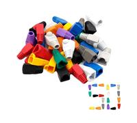 Gaine de tête de câble Rj45,veste de connecteur Rj45 - Gaine de têtes de cristal - Couvercle de prise de câble réseau Ethernet coloré, veste de protection à têtes de cristal Rj45 pour la maison