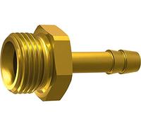 Gaine de tuyau à visser G 18 a pour tuyau LW 9 mm SW 14 laiton Raccord Tuyau Arrosage Pneumatique Air Comprimé Pression de travail max. 25 bars, tampon de fonctionnement. Charge maximale : 150°C