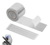 Gaine de tuyau d'échappement haute température - Bande d'étanchéité de haute qualité en acier inoxydable, serre-câbles en acier inoxydable, isolation thermique polyvalente, couche de protection