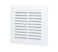 Gaine de ventilation 100 mm avec moustiquaire, volet réglable et raccord rond Blanc Grille d'aération 47