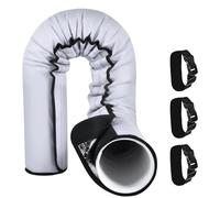 Gaine D'Isolation Pour Tuyau De Climatisation | Housse De Protection Pour Tuyau D'Évacuation D'Air | Manchon Étanche Réutilisable avec 3 Bretelles de Fixation pour Conduits d'Extraction