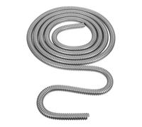 Gaine Électrique Métallique en Acier Inoxydable 304, 0,5 Pouce | Spirale Ondulée Argentée 9,8 Pieds, Protection Câbles Atelier et Plafond, Usage Extérieur