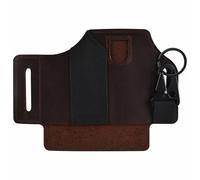 Gaine en cuir pour ceinture de rangement EDC, organiseur de poche EDC avec crochet pour outils multifonctions pour aventures en plein air, réparations quotidiennes, bureau (marron foncé)
