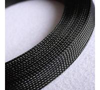 Gaine Extensible colorée en Pet for câbles - Gaine de Presse-étoupe Haute densité, 2 mm à 50 mm, enroulement spiralé(Black,16mmx5m)