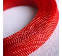 Gaine Extensible colorée en Pet for câbles - Gaine de Presse-étoupe Haute densité, 2 mm à 50 mm, enroulement spiralé(Red,4mmx5m)