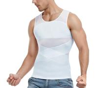 Gaine Homme Tshirt Compression Vitafit Debardeur Amincissant Vetement Débardeur Sport Shape De Minceur Gilets Tee Shirt Ventre Plat Gainant Percko Coton sans Manches Maillots Corps T