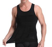 Gaine Homme Ventre Plat Debardeur Gainant Homme Slim-fit hommes gilets sans couture et confortable tight top abdominal tight Vest (FR/ES, Alpha/lettres, L, Taille normale, Taille normale, Negro)