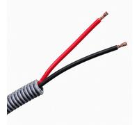 Gaine ICTA couleur grise préfilée 16G 2x1,5 NR - Couronne 100 m - Noir Rouge - JANO - 2436