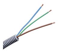 Gaine ICTA couleur grise préfilée 16G 3G1,5 BMJ - Couronne 100 m - Bleu Marron Vert/Jaune - JANO - 2379