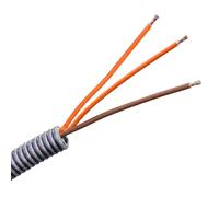Gaine ICTA couleur grise préfilée 16G 3x1,5 MOO - Couronne 100 m - Marron Orange Orange - JANO - 2384