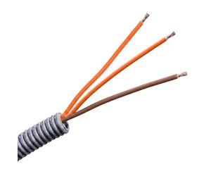 Gaine ICTA couleur grise préfilée 16G 3x1,5 MOO - Couronne 100 m - Marron Orange Orange - JANO - 2384
