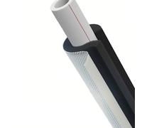 Gaine Isolante Climatisation Autocollant avec Feuille D'aluminium, Tube Mousse D'eau Pré-Fendue pour Climatiseur Irrigation Extérieure Hivernale(2.7*1.0*90cm/1.1*0.4*35in)