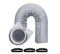 Gaine Isolante Climatisation, Gaine Isolation Tuyau Climatiseur, Protection Tuyau Climatisation avec 3 Sangles Réglables, Manchon Isolant Conduit Climatisations, pour Accessoires Climatisations
