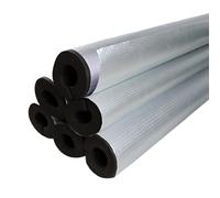 Gaine isolante en aluminium pour tuyaux, Tuyau d'isolation en feuille d'aluminium auto-adhésif ID 20-114mm(Wall Thickness 10mm,Inner diameter 27mm*0.9m)