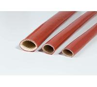Gaine isolante en fibre de verre et Silicone, diamètre 20 mm, couleur rouge, 260 °C hautes températures, isolation électrique 1500 V, 10 mètres