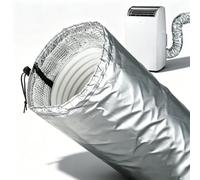 Gaine Isolante Pour Flexible De Clim - Manchon Isolant Tuyau Climatisation, Isolant Tuyau Climatisation ExtéRieur, Housse ImperméAble Pour Tube Ac Portable, Anti-DéPerdition Thermique (Argent)