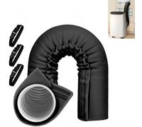 Gaine Isolante pour Tuyau de Climatiseur,Housse De Protection Pour Tuyau De Climatisation - Accessoires Pliables Et Lavables Avec 3 Sangles Réglables Pour Intérieur Extérieur Maison Hôtel (Noir)