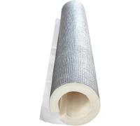 Gaine isolante pré-découpée en aluminium, tube mousse auto-adhésive, ignifuge, for une meilleure conservation de la chaleur et réduction du bruit(114mm(4.49in))