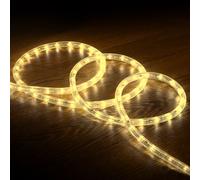 TechBrey Gaine LED Ronde 220V AC 36 LED/m Blanc Chaud IP65 sur Mesure Coupe Tous les 100cm 10 m