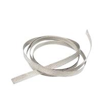 Gaine métallique de 5M, manchon extensible en tresse de cuivre de 4 à 28mm for protéger les signaux audio, manchons d'enroulement, gaine tressée en fil(Silver,8mm)