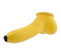 Gaine pénienne à couilles en latex - Banane