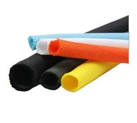 Gaine pour câbles Manchon tressé Extensible à Fermeture Automatique Tube Flexible Tuyau isolé Enrouleur de Fil Câble Protecteur Noir pour Organisation et Gestion(10mm-Black)