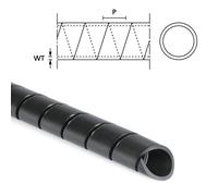 Gaine Spirale 10 à 100 Mm Hellermanntyton Sbpe9d-pe-bk-5m 161-41204 Noir 5 M S14808