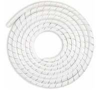 Gaine spirale flexible - PZCC - 6mm x 15m - Blanc - Polyéthylène PE - Réutilisable, enroulable