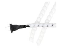 Gaine Spirale Flexible Tube d'enroulement en Spirale Noir/Blanc 8-20mm, 1~10m, Manchon de câble Flexible, Protecteur Fil(White,10mm,1 Meter)