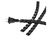 Gaine Spirale Flexible Tube d'enroulement en Spirale Noir/Blanc 8-20mm, 1~10m, Manchon de câble Flexible, Protecteur Fil(Black,10mm,10 Meters)