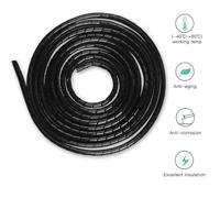 Gaine Spirale Flexible Universel 4mm,6mm Kit de Câble Rangement 2 Pack de Tube d'Enroulement de Câble en Spirale 10m, Noir