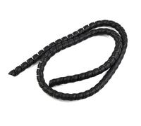 Gaine spiralée, Câble spiralé ou enveloppe 1 mètre noir 8/12 mm ID