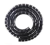 Gaine spiralée de Rangement pour câbles, Gaine de Gestion câbles Flexible en Spirale, Tube câble spiralé 1 mètre PE Blanc Noir Gris 8-40 mm, Paquet(Black,30mm Inside Diameter)