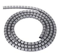 Gaine spiralée de Rangement pour câbles, Gaine de Gestion câbles Flexible en Spirale, Tube câble spiralé 1 mètre PE Blanc Noir Gris 8-40 mm, Paquet(Grey,25mm Inside Diameter)