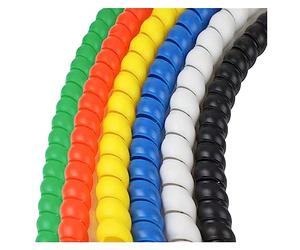 Gaine spiralée pour câbles. Gaine de Câble Spirale Multicolore ID 8-60mm Longueur 1/2/5m(White White/Black/Red/Yellow/Blue/Green,ID 20 MM 2 Meters)