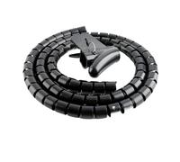 Gaine spiralée pour câbles, Organisateur de tube protecteur d'enveloppe de câble en spirale 1,5 mètre 8-22mm multicolore(Black 8mm Inside Diameter)
