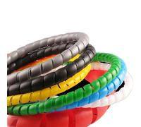Gaine spiralée pour câbles, Organiseur de câbles en spirale PP multicolore 12-70 mm x 1 mètre(Black,35mm X 1Meter)