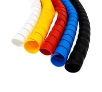 Gaine spiralée pour câbles, Protecteur de Câble Spirale 2 mètres 8mm 10mm 12mm Multicolore(Black,12mm inside diameter)