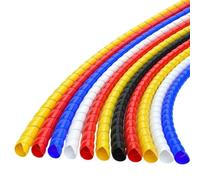 Gaine spiralée, Tube de Protection d'enroulement câble, Manchon Flexible, diamètre intérieur 8 mm, 10, 12, 14, Fil(12mm White)