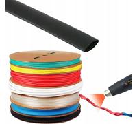 Gaine thermorétractable 10mm noire - 1 m | Taux de rétraction 2:1 | Paroi fine, résistante aux UV & ignifugée | Protection de l'électronique et des câbles