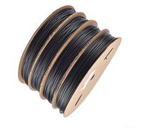 Gaine thermorétractable 2:1 - Rapport de rétrécissement - 200 m - En polyéthylène - Noir - Pour l'électricité - Industrie - DIY - Isolation contre la rouille - 1,5-4 mm (1,5 mm-200 m)