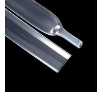 Gaine thermorétractable électrique Gaine thermorétractable translucide en PTFE 1M, Rapport de Retrait 1.7:1, diamètre 0.5~15mm, Gaine Transparente, Tuyau 260 ℃ 600V(3mm)