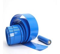 Gaine thermorétractable électrique Tube thermorétractable en PVC 18650, 3 mètres de Largeur, 200mm ~ 555mm, Manchon câble enveloppé Film, Bleu 1 pièce(140mm)
