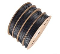 Gaine thermorétractable en polyéthylène 2:1 pour protection des extrémités de fil, couverture des joints de soudure et applications d'isolation d'appareils électroniques (8 mm) Noir 100 m